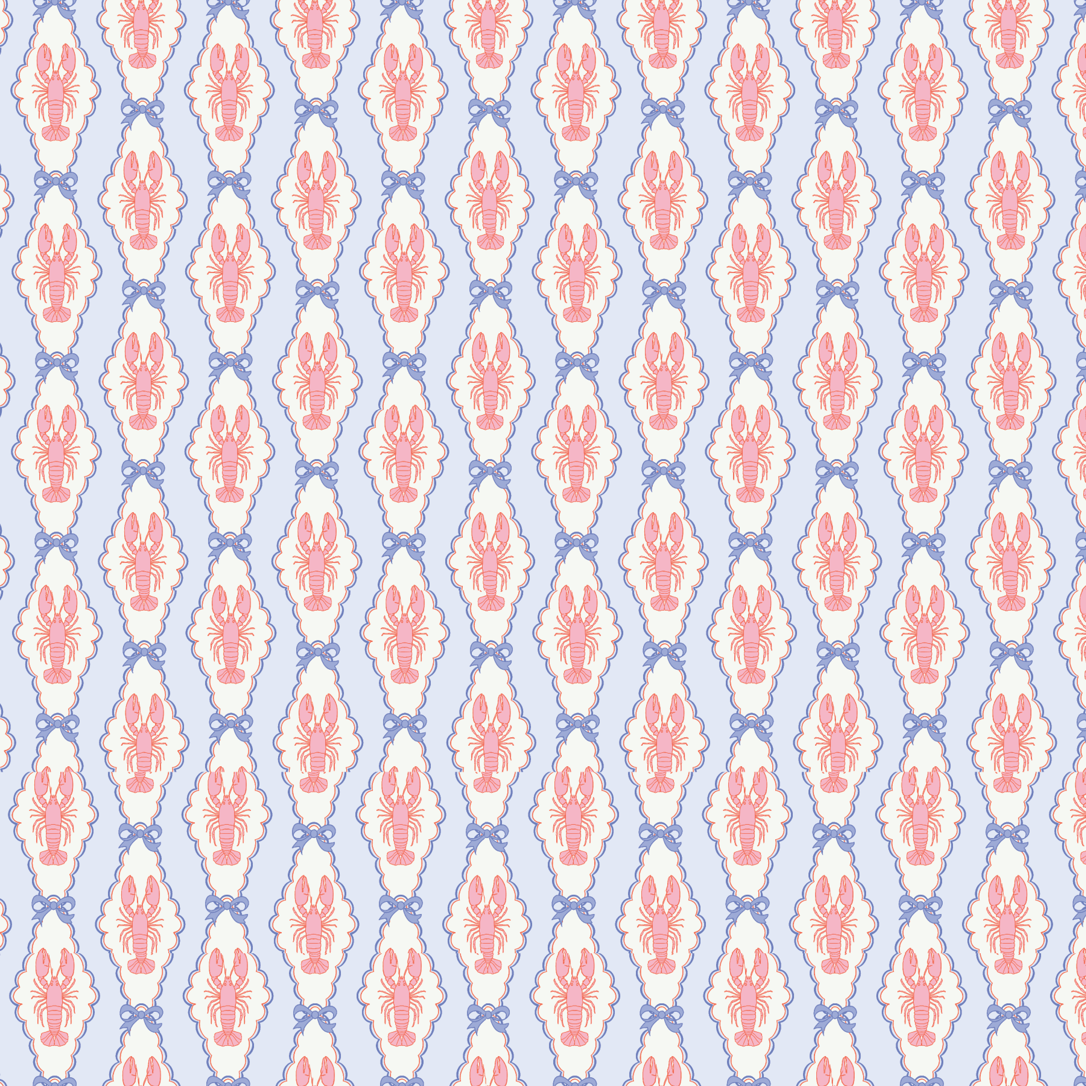 P1193 | Preppy Coastal Lobster Pattern Acrylic Sheets - CMB Pattern Acrylic